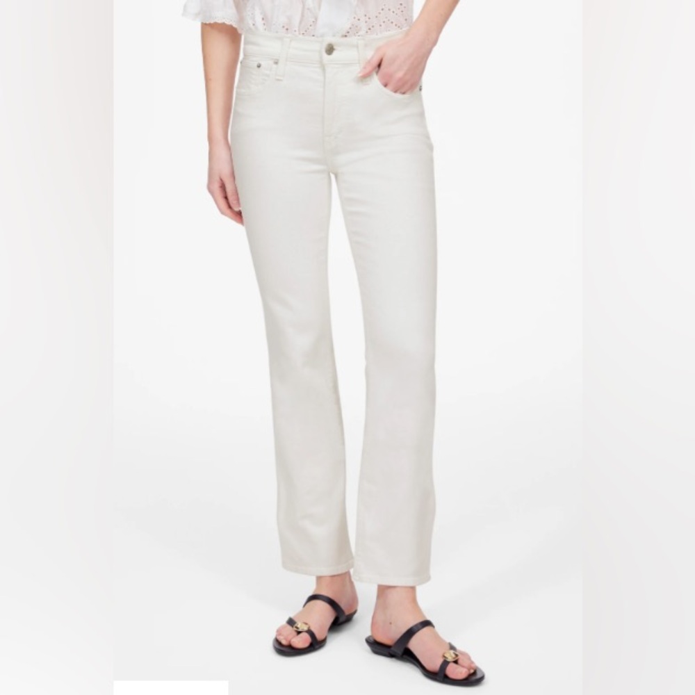 Madewell "Mid Rise Kickout Crop" Jeans